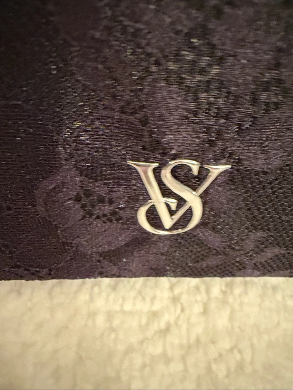 Victoria's Secret Black Lace-Textured Tote